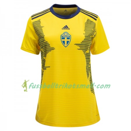 Fußballtrikots Schweden Frauen-Weltmeisterschaft 2019 Kurzarm Heimtrikotsatz kaufen